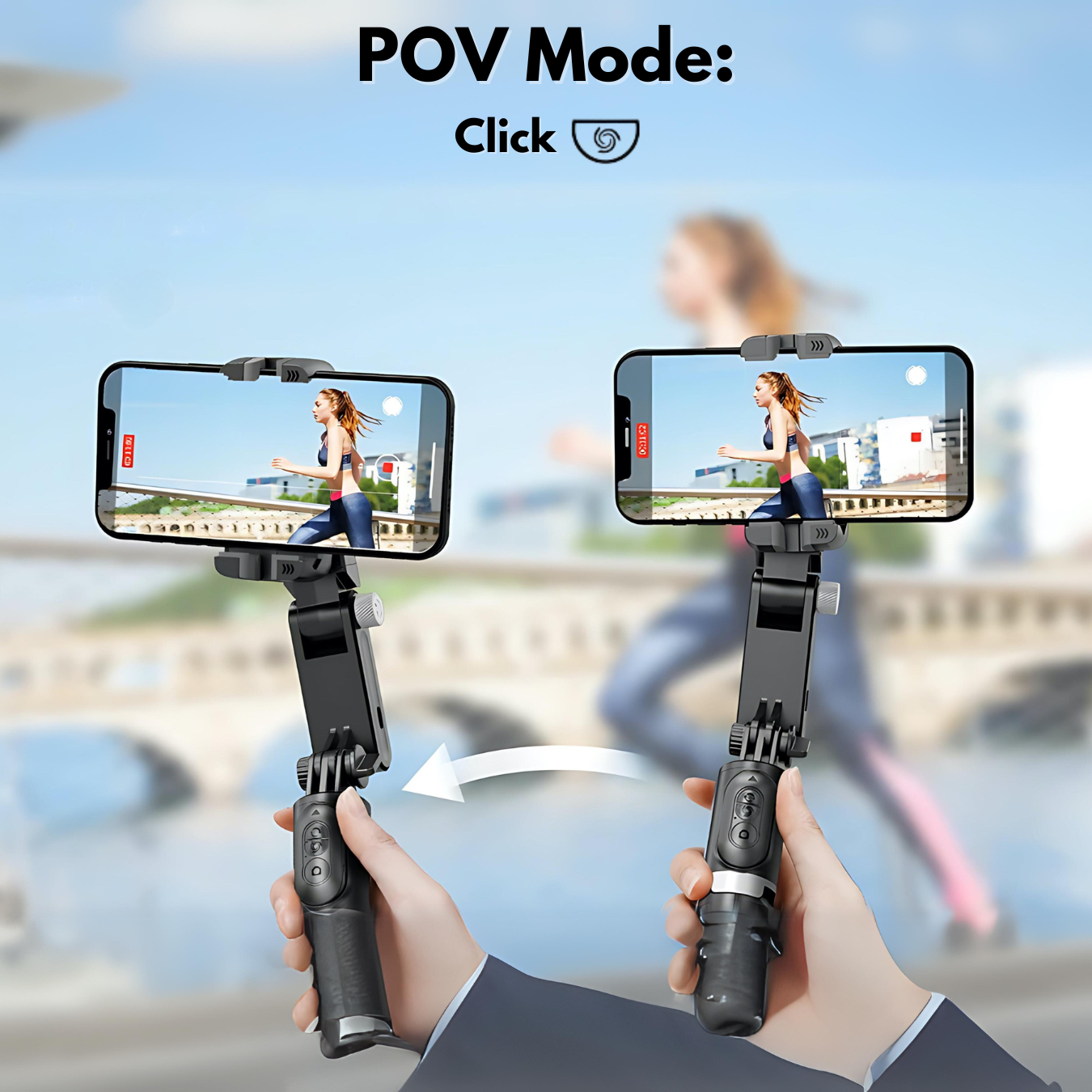 360° Rotating Gimbal Tripod/Selfie Stick