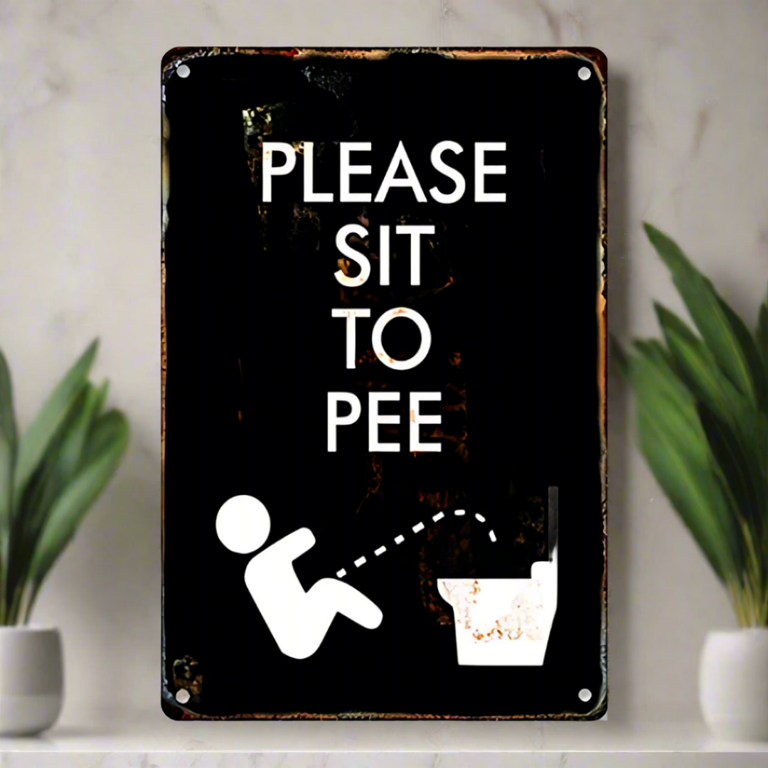 Funny Toilet Metal Sign