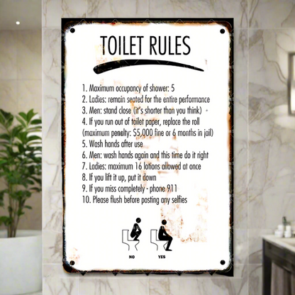 Funny Toilet Metal Sign