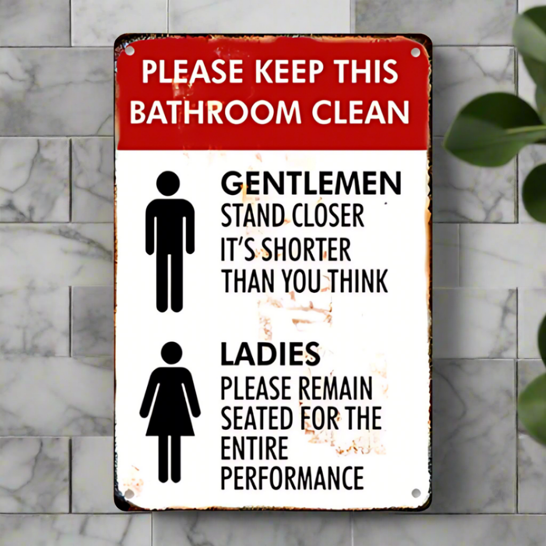 Funny Toilet Metal Sign