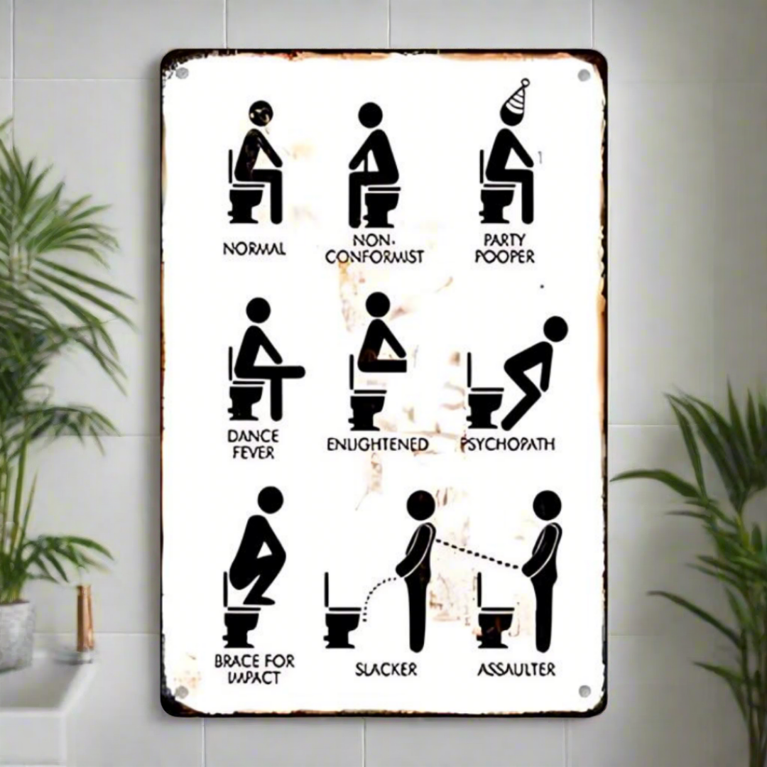 Funny Toilet Metal Sign