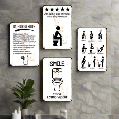 Funny Toilet Metal Sign